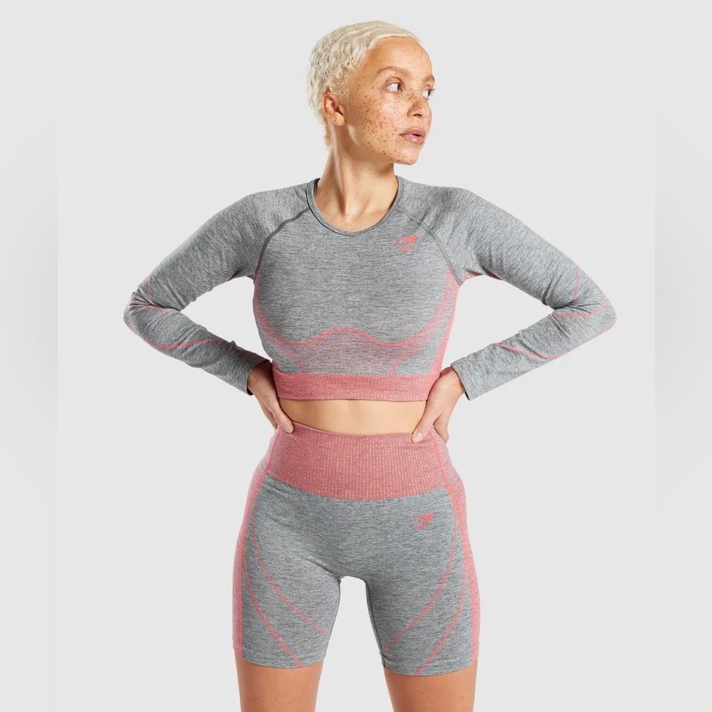 Gymshark Seamless Long Sleeve Crop Top size Extra Small